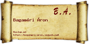Bagaméri Áron névjegykártya